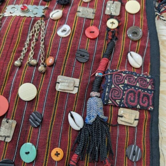 Traditional Vintage Turkmen Nomad child ceremonial dress & vest - Picture 3 of 14